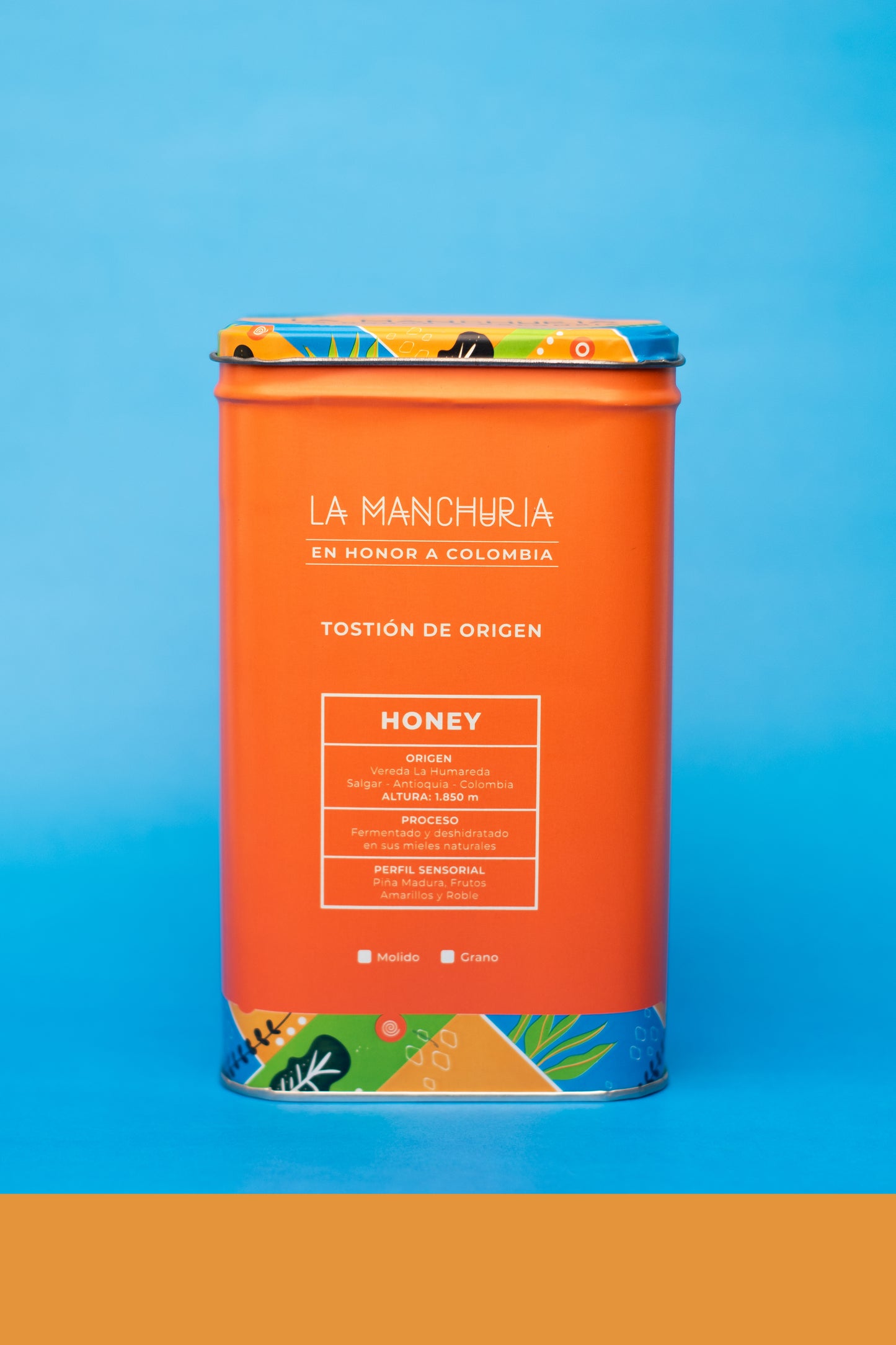 Metal Box of Honey Coffee