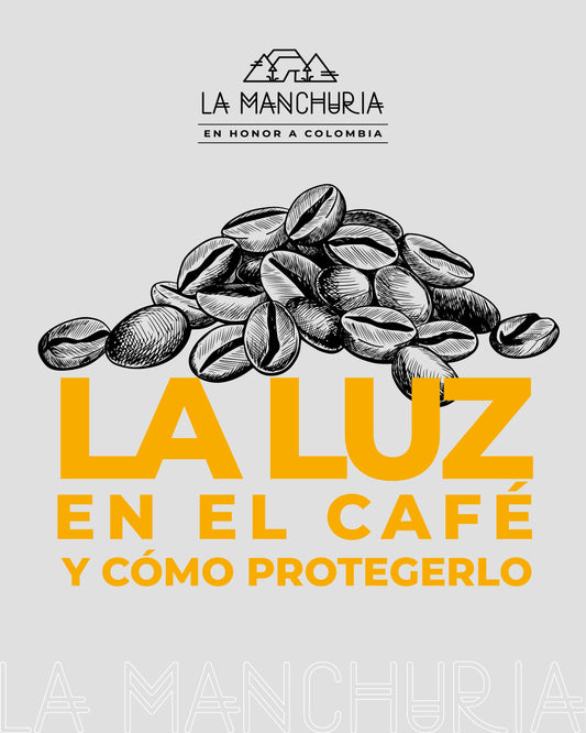 la luz en el café