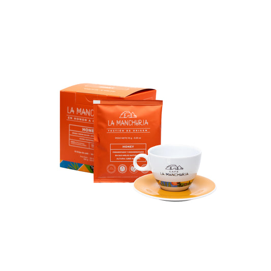 Drips de Café Honey + Juego de taza y Plato