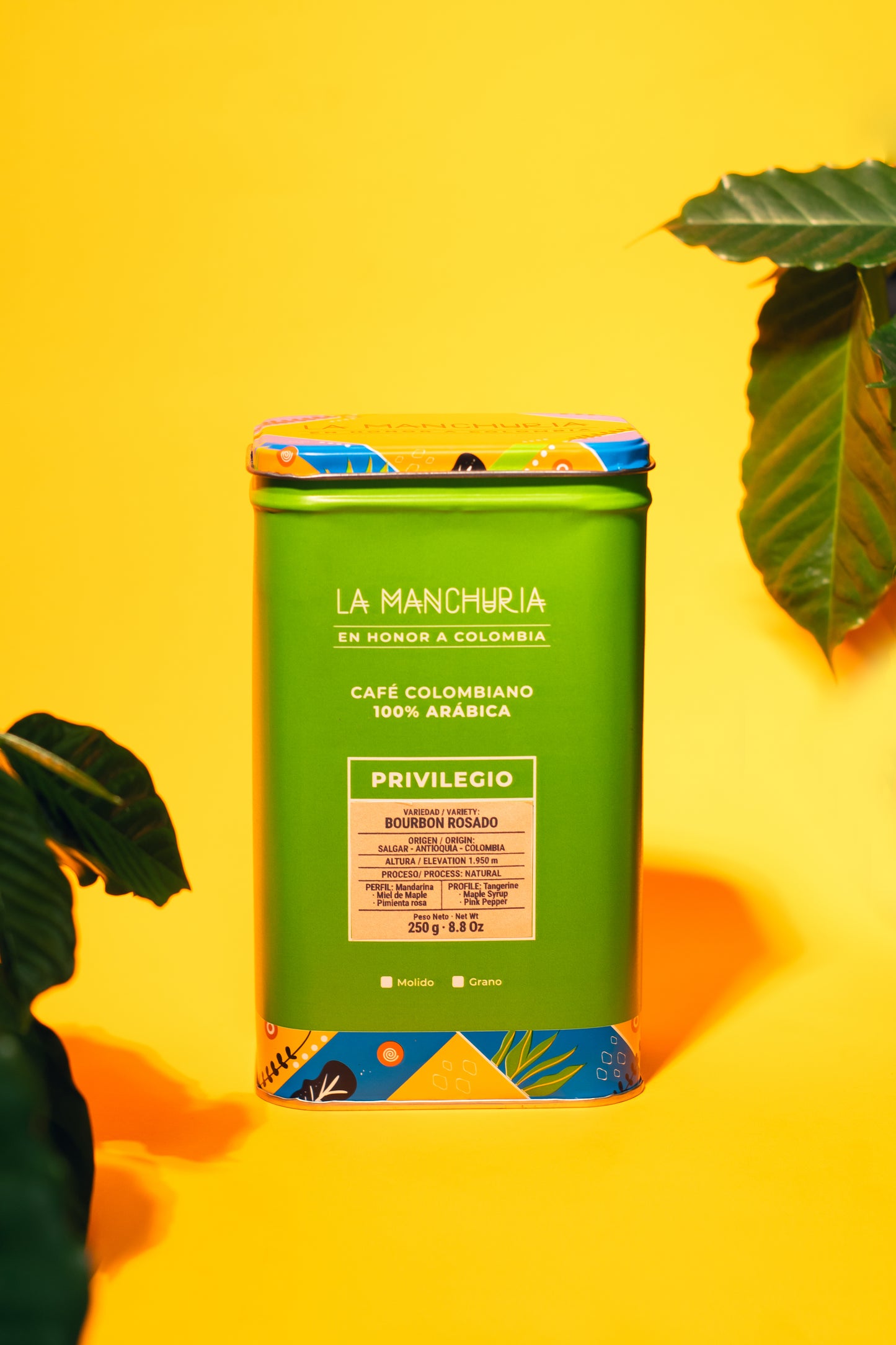 CAJA METALICA CAFÉ BOURBON ROSADO - PRIVILEGIO