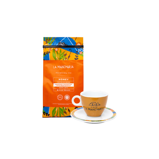 Café Honey + Juego de taza y plato