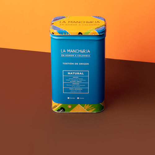 Metal Box of Natural Coffee