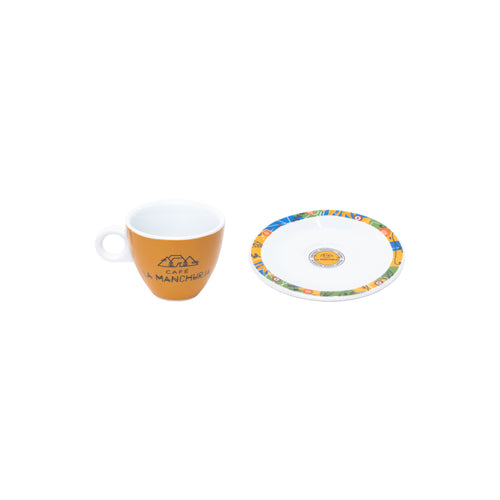CAJA METÁLICA CAFÉ PREMIUM +  JUEGO DE TAZA Y PLATO